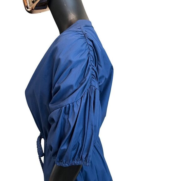 💙 MISA Los Angeles Amarine Blue Ruffle Hem Midi Dress 💙 NWT MSRP $350 - Picture 8 of 11